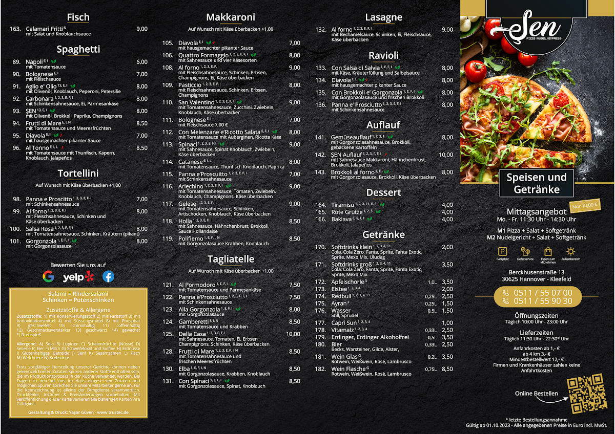 Menu Sen Pizza Nudel Express-1